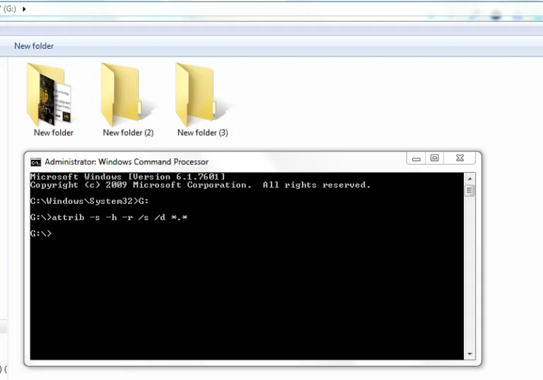 attrib command in cmd
