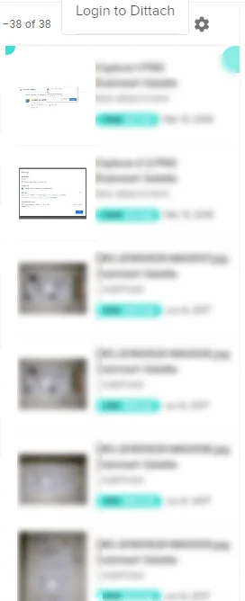 dittach loading page for all gmail attachments, files, documents,pdf and zip/rar