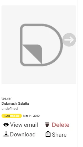 preview for gmail deleted attachment file in dittach