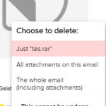 dittach gmail attachment delete confirmation