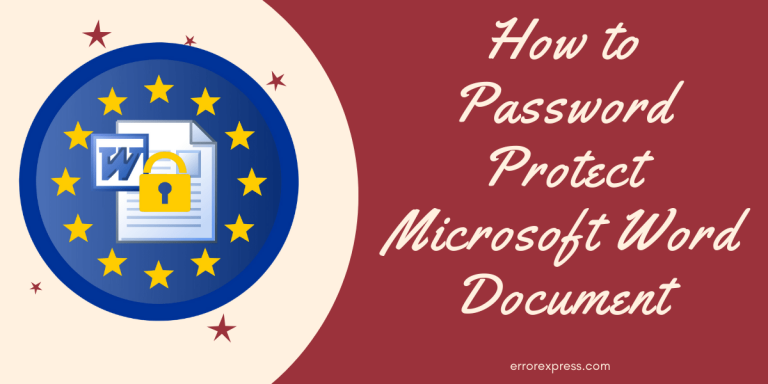 How to Password Protect Microsoft Word Document