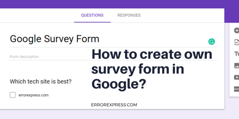 How to create a survey using Google