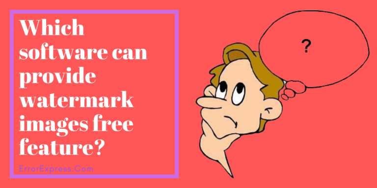 software provide watermark images free feature