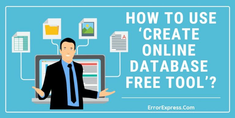 How to use ‘create online database free tool’