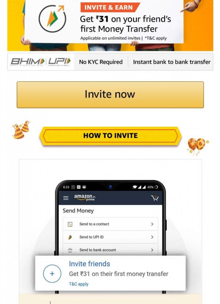 amazon pay refer and earn page