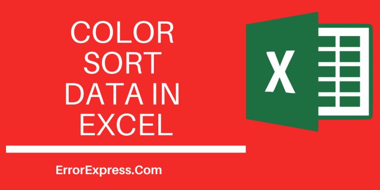 Best ways to color sort data in excel