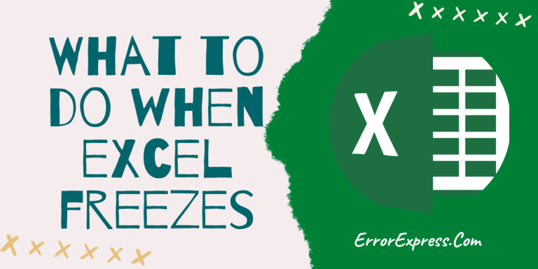 What to do when excel freezes {5 simple steps} Fix right now