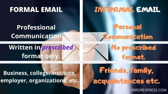 formal email and informal email
