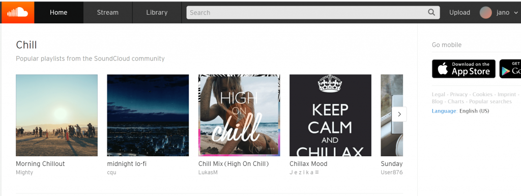 open sound cloud in web browser