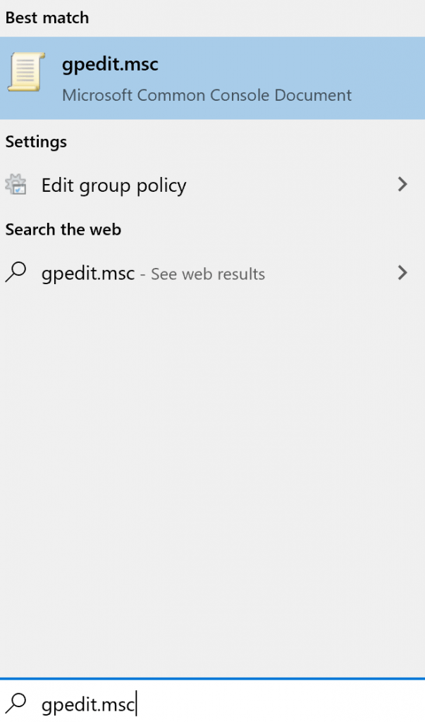 group policy editor
