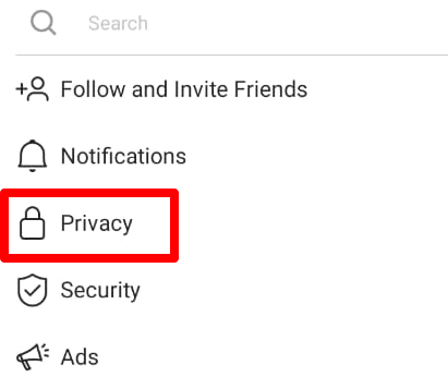 privacy option