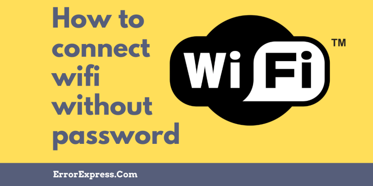 How to connect wifi without password