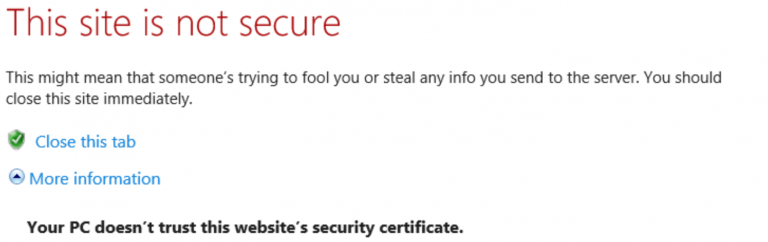 How to fix the error message - Your Pc Doesn’t Trust This Website's Security Certificate