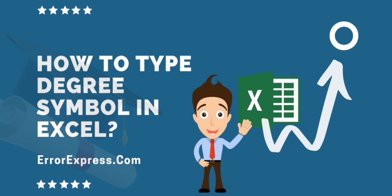 How to type degree symbol in excel ?? {Easy 5 methods}