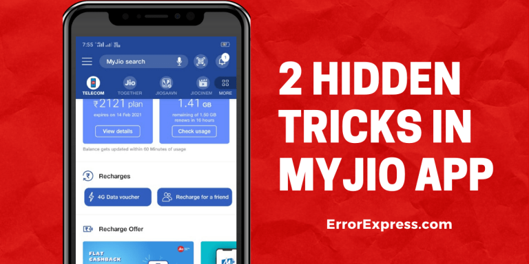 2 Hidden Tricks In MyJIO app | Track Calls of Any other Jio user | Free 1GB Voucher on Top-up