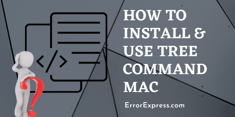 How to install and use tree command mac