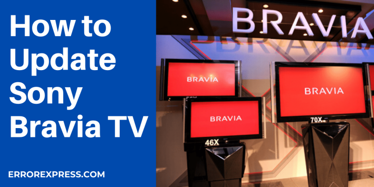 How to Update Sony Bravia TV