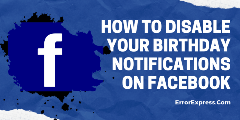 How to disable your birthday notifications on Facebook App | PC