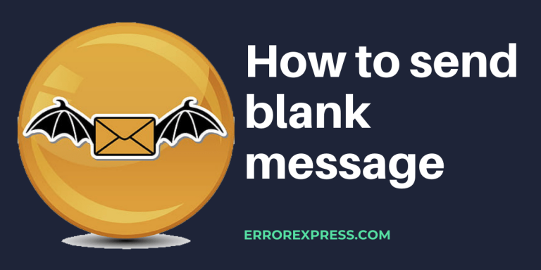 How to send blank message