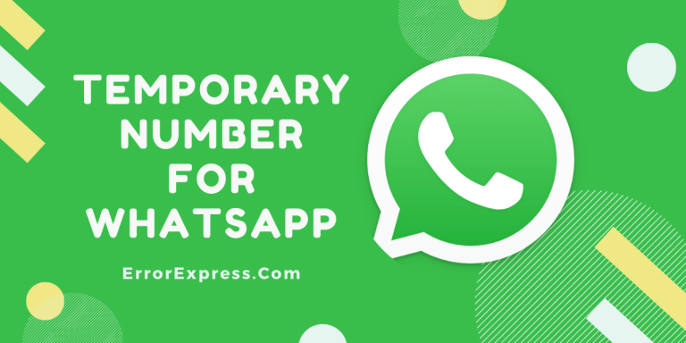 Temporary number for WhatsApp