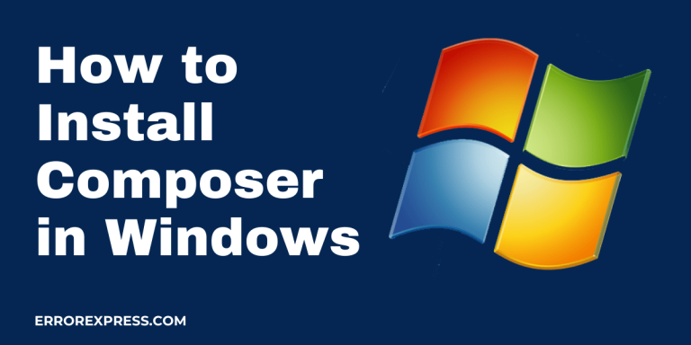 How to Install Composer in Windows