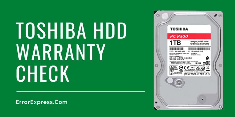 Toshiba HDD Warranty Check