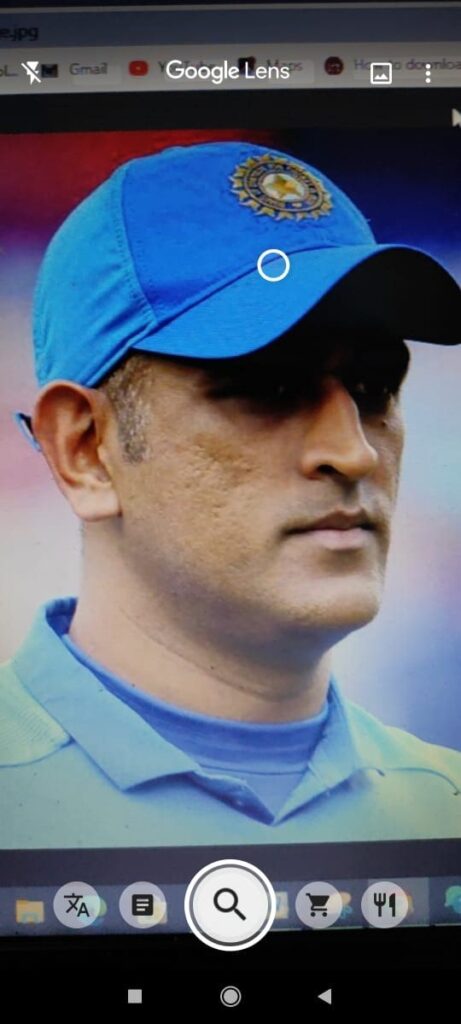 search the camera on ms dhoni images
