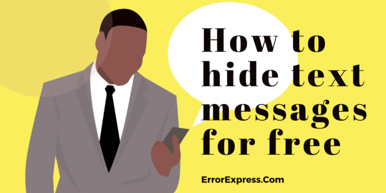 How to hide text messages for free
