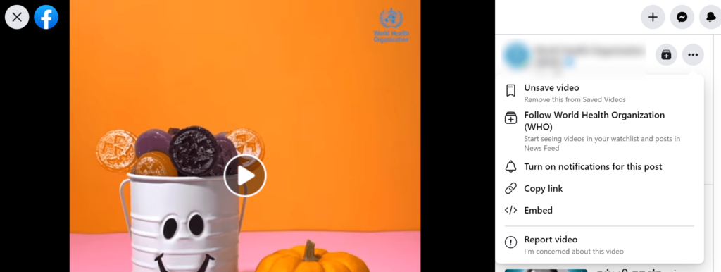 List of Facebook video options