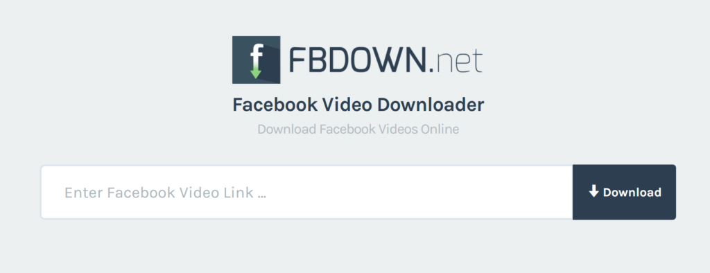 Fbdown.net homepage