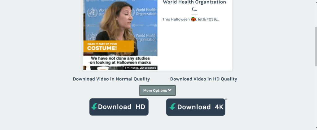 Download Facebook shared video in Fbdown.net site with desired size