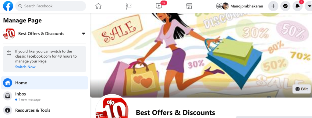 Open the Facebook Proper business page 