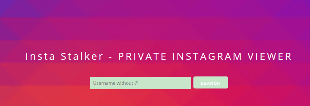 private Instagram viewer website home page