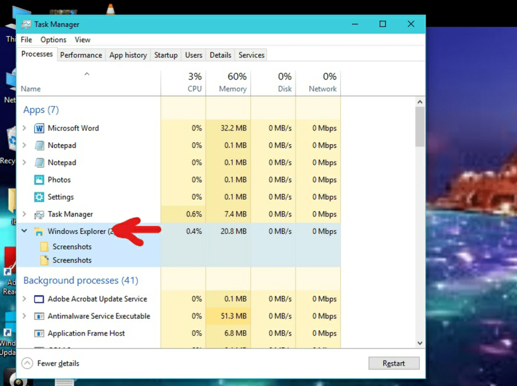 Right click on the windows explorer