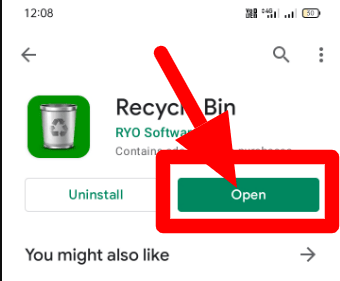 Recycle Bin ap open button