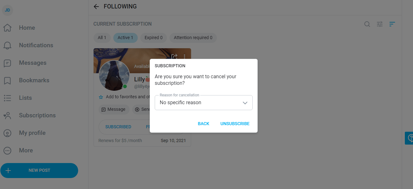 To unsubscribe how onlyfans to How to
