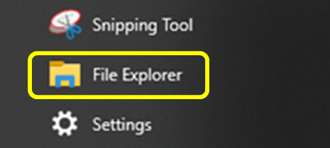 File Explorer Windows 10 Screen