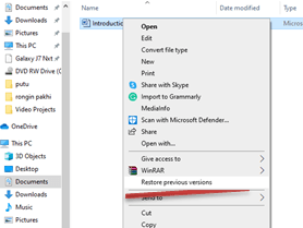 Restore the previous version option