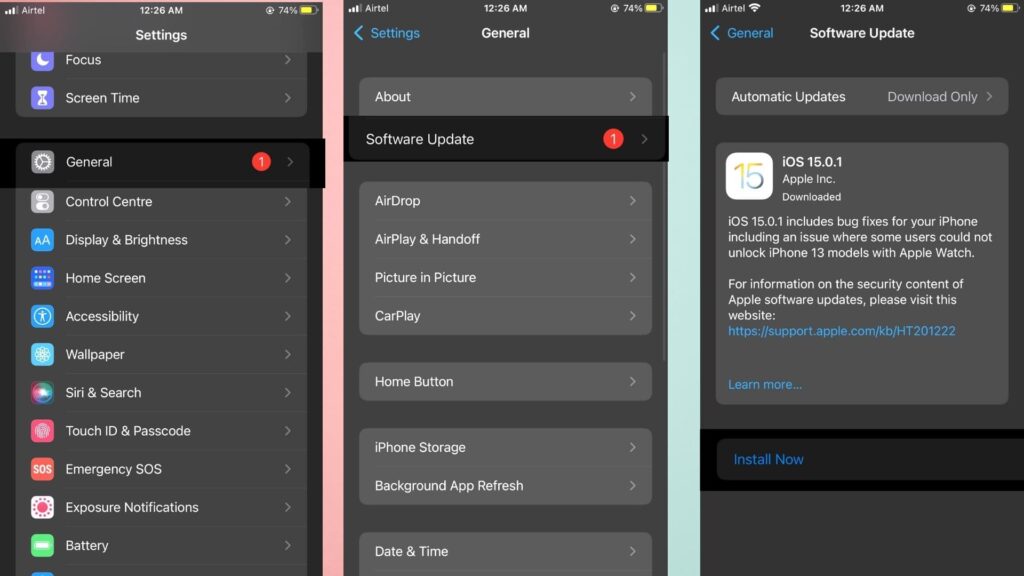 Software Update can help to fix volume button not working problem