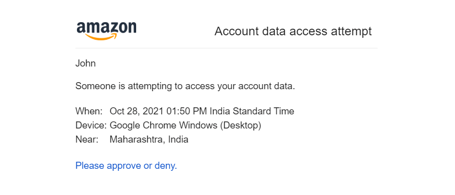 Amazon Approval Email