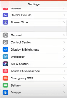 Select Touch ID & Passcode on IPhone