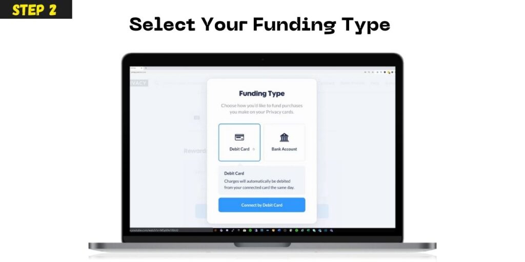 Select your funding type page