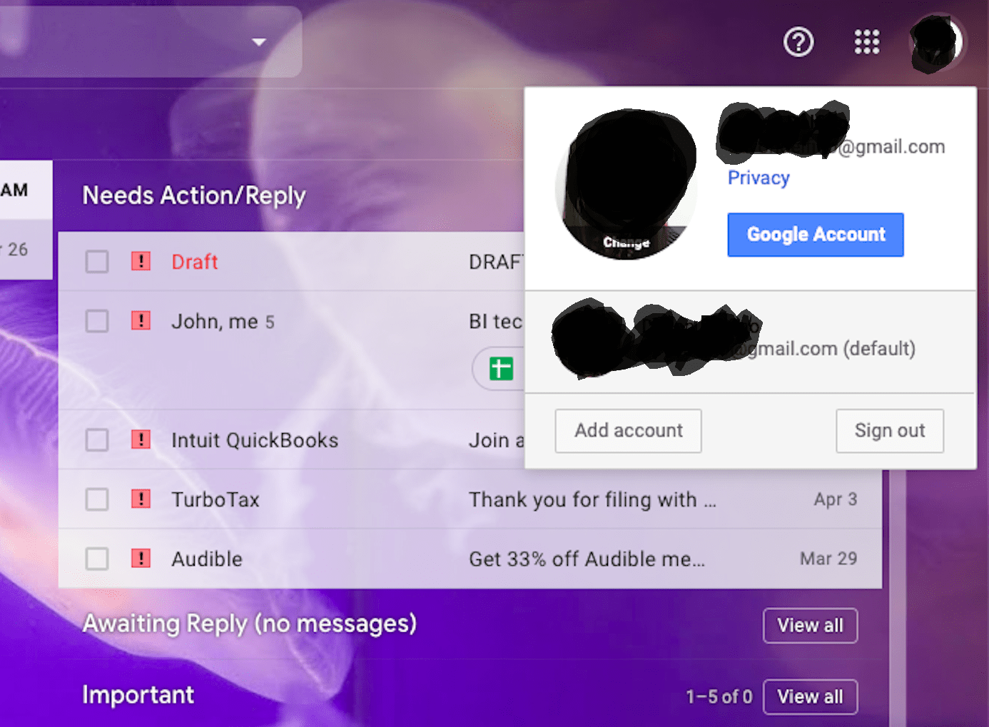 This screen shows to make google default account in one example google email id 