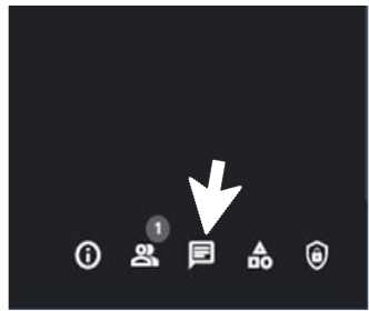Google Meet Windows System Chat Icon belongs to bottom corner