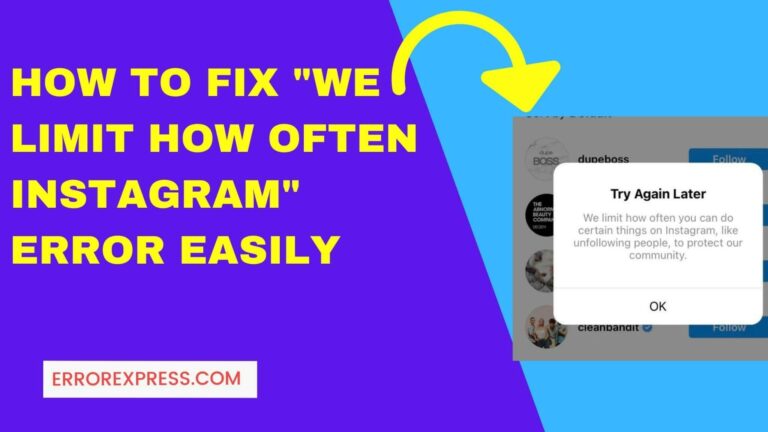 Feature Image For how to fix we limit how often Instagram error and their solutions