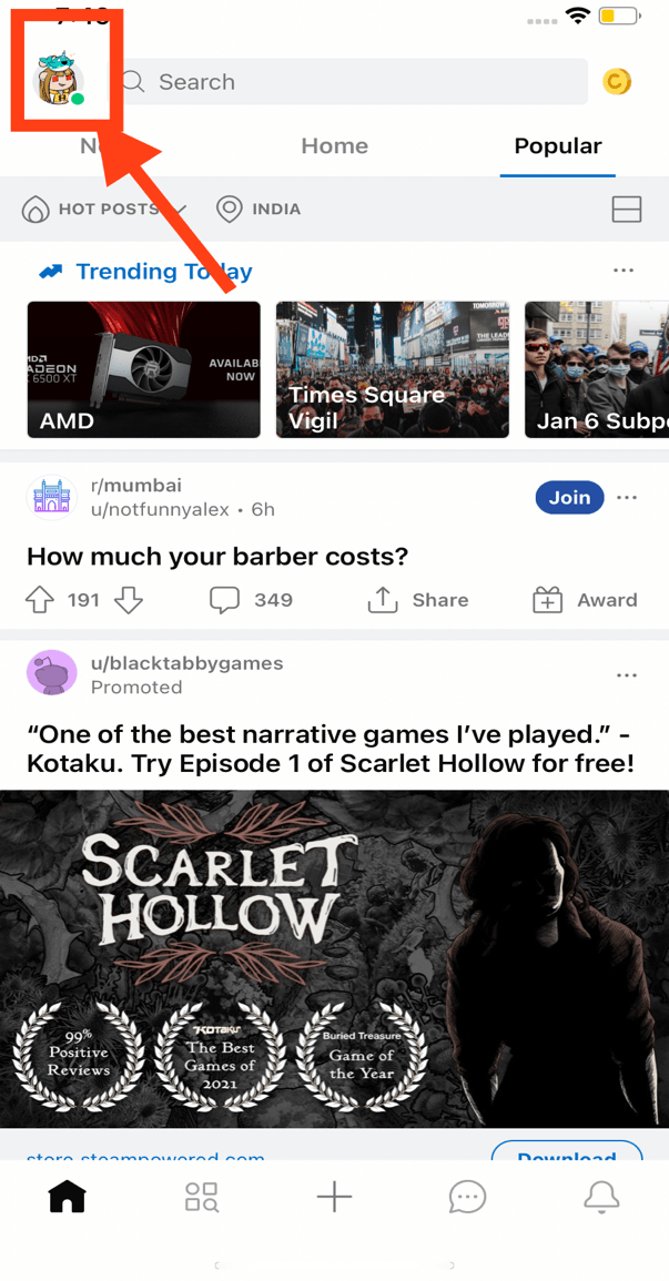 Reddit Menu EMblem Icon on iphone 