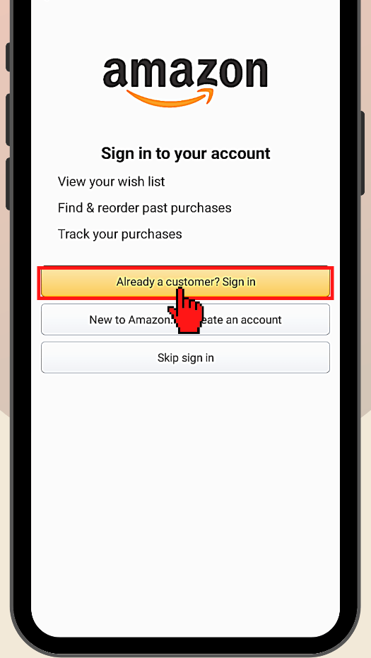 Amazon App Sign In page