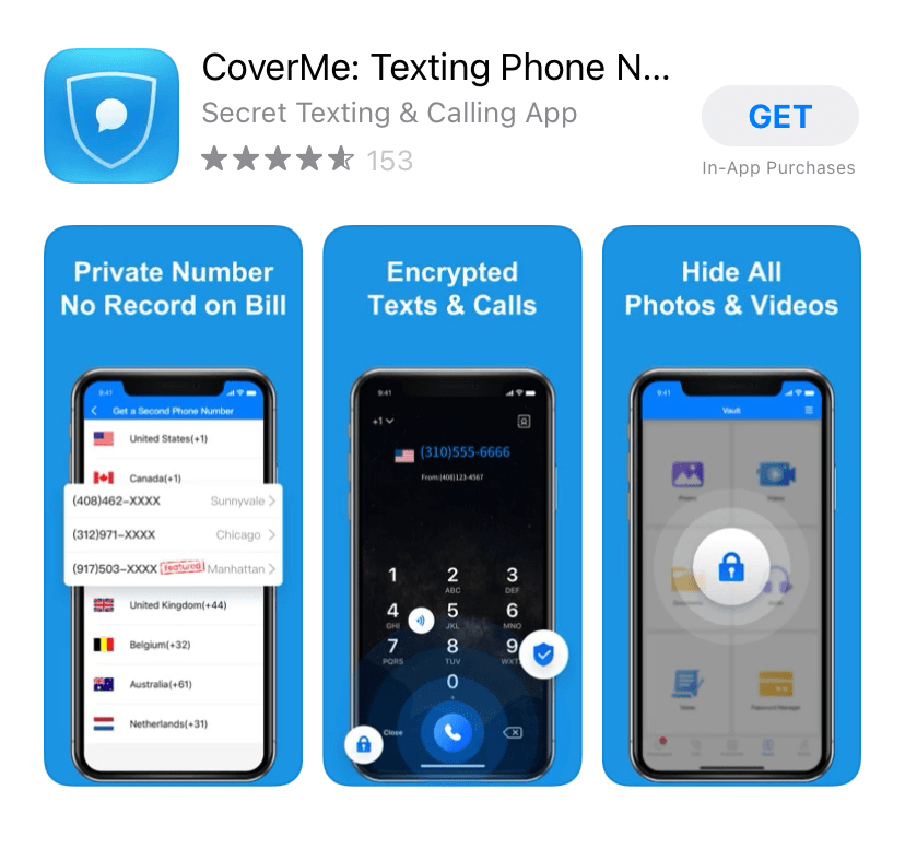 Cover ME App store page