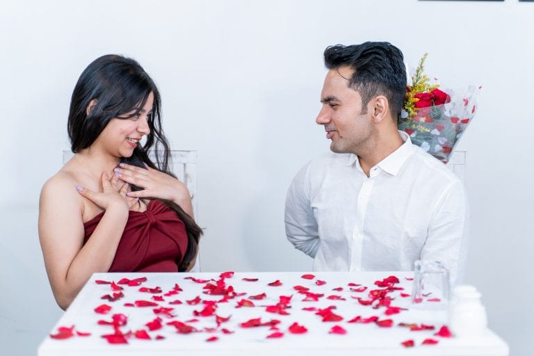 Girl romance with her boy friend