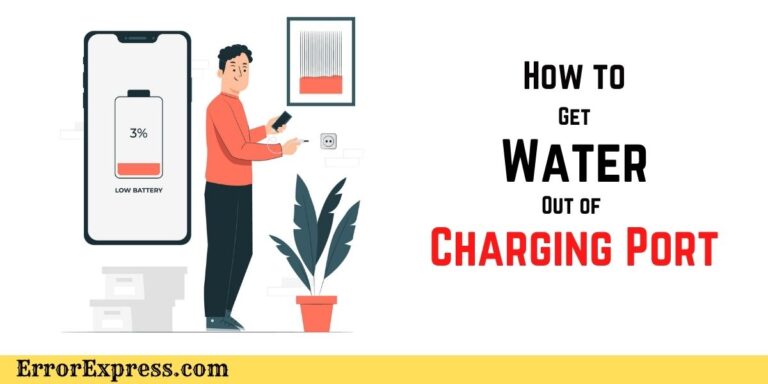 how to get water out of charging port